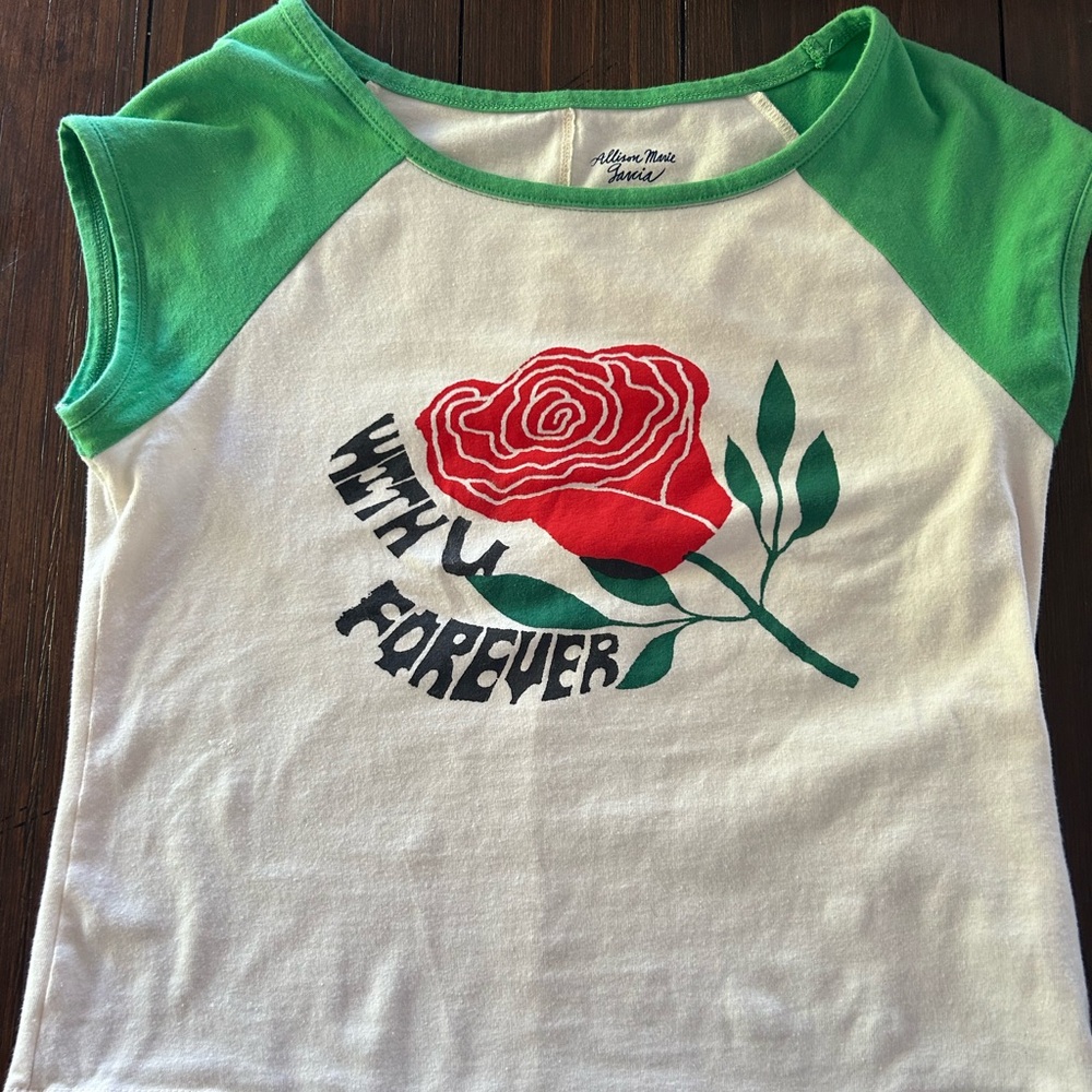 Pilcro Basic Tee “Forever With U” Size Small - image 1